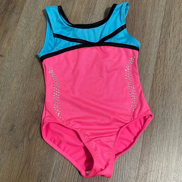 Sz 4/5 Danskin Now Pink, Blue & Black Gymnastics Set - Picture 6 of 9